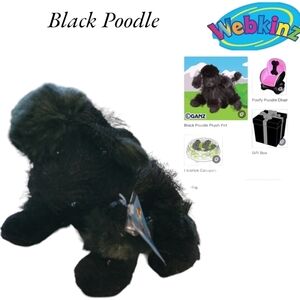 Webkinz Black Poodle New With Sealed Unused Code Puppy dog plush stuffed animal